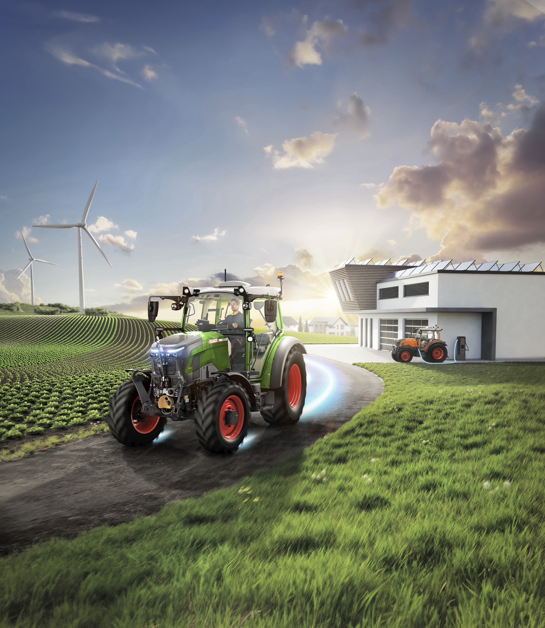 Elektrische Fendt tractor standaard